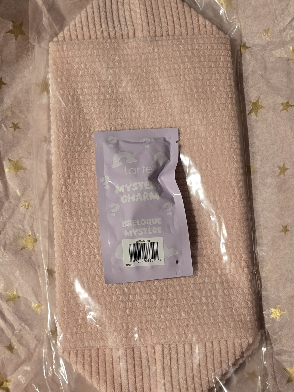 tarte Vintage Blush Pink Cosmetic Bag with Mystery Charm Limited Edition